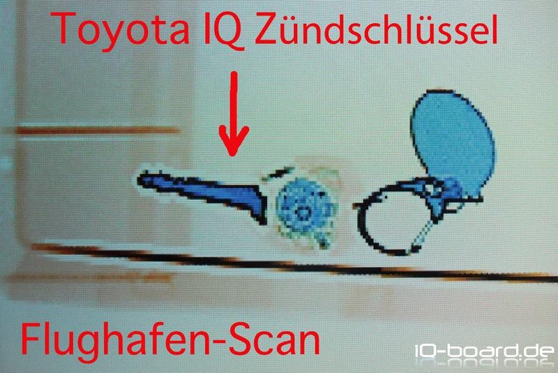 Röntgenbild vom Zündschlüssel