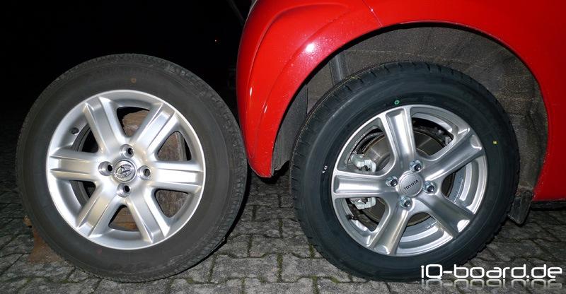 Alufelgenvergleich Original Toyota gegen Toyota Zubehör