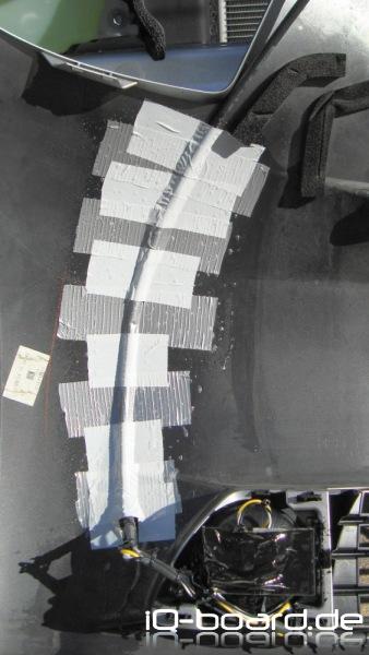 LED Tagfahrlicht Toyota iQ.Kabelbefestigung hinter Stoßfänger