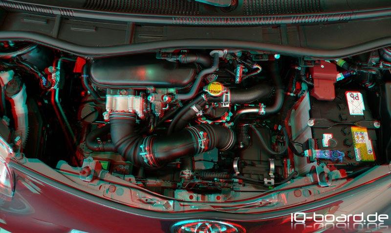 der neue 1,33 Liter Motor in 3D (red/cyan)